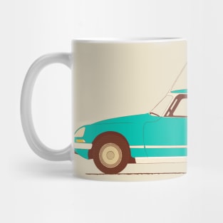 Blue Ride of the Retro Future Mug